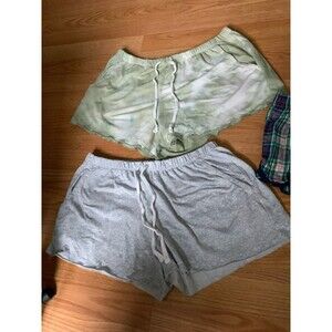 Bundle Of 2 C&C California Summer Lounge Shorts Tie Dye Green & Gray Medium